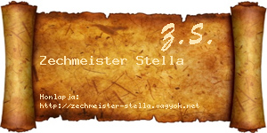 Zechmeister Stella névjegykártya